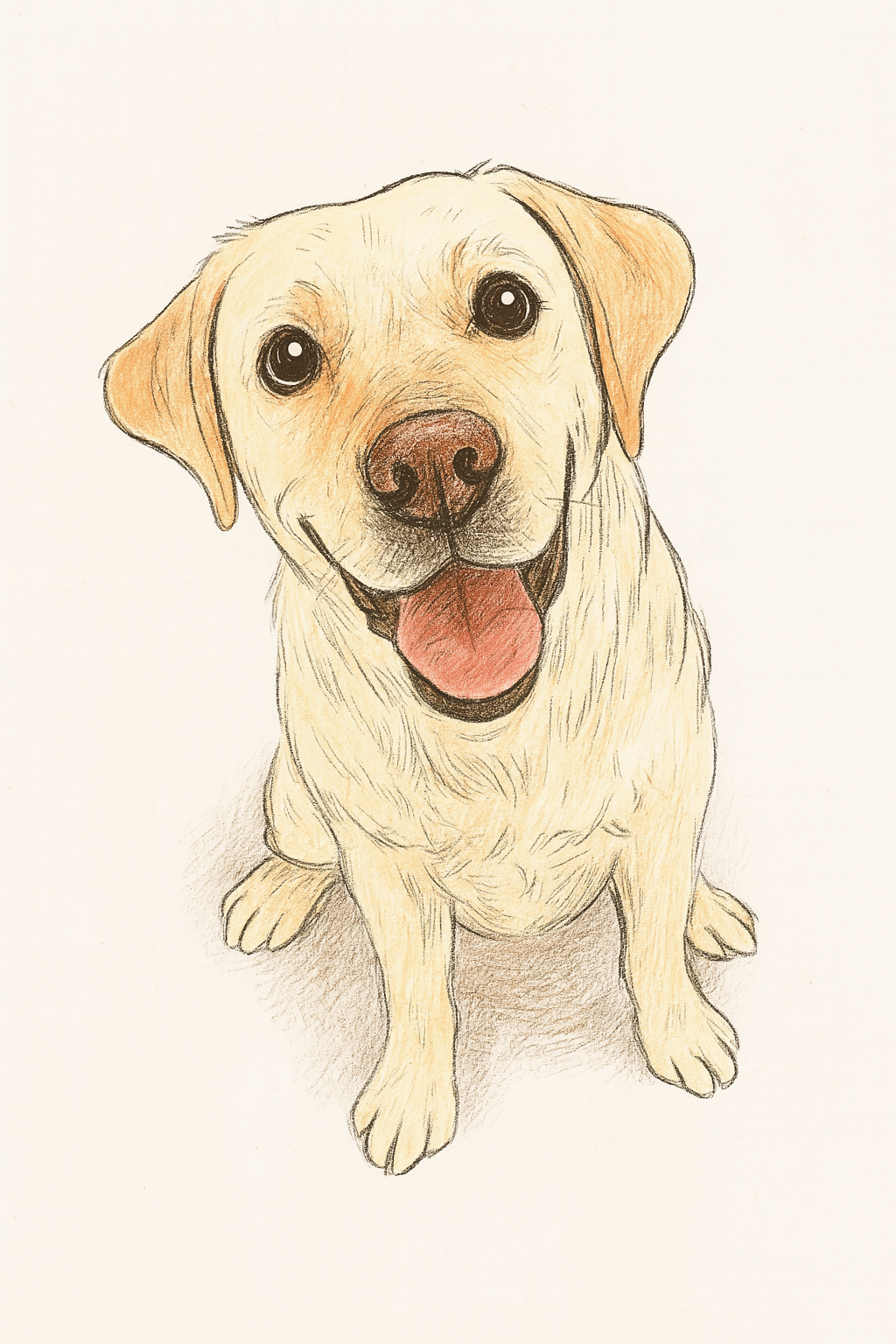 Labrador-Illustration als visuelles Element im Figma-Prototyp eines Interaction Designers